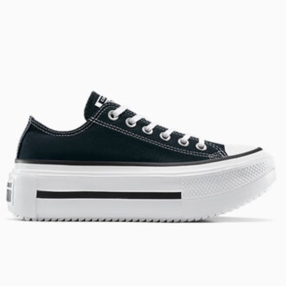Converse Men’s Black and White Platform Sneakers - Picture 2 of 16